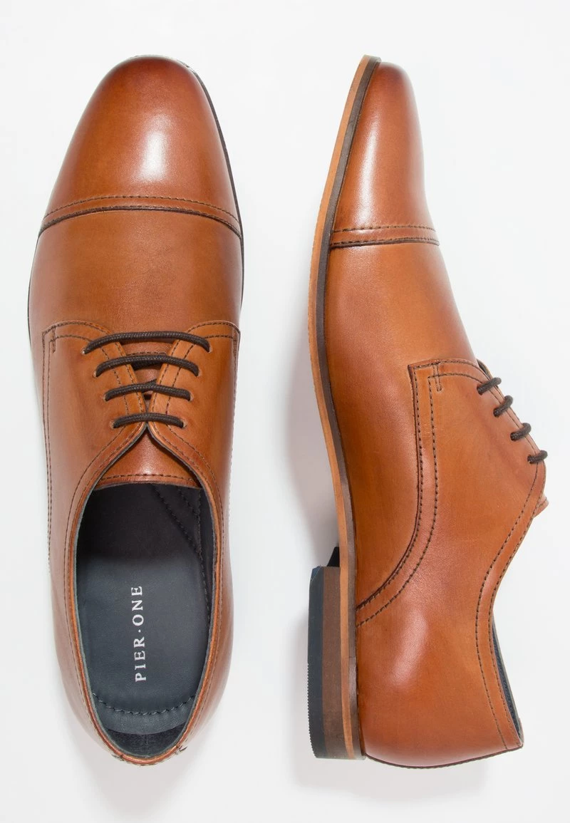Pier One Hombre Zapatos Con Cordones - Cognac - Imagen 2