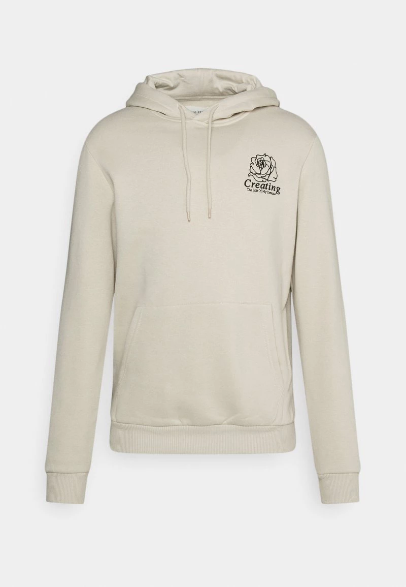 Pier One Hombre FLORAL HOODIE - Sudadera - Tan - Imagen 2