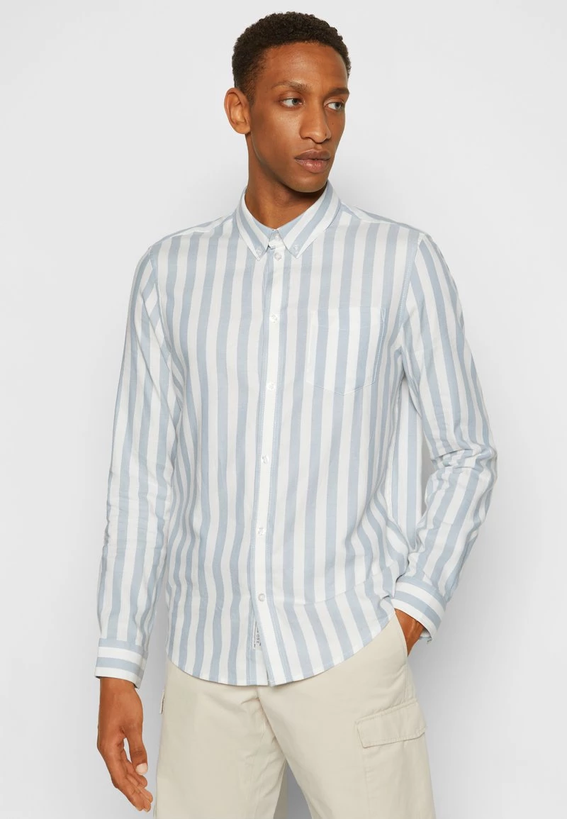 Pier One Hombre Camisa - Light Blue/white - Imagen 5