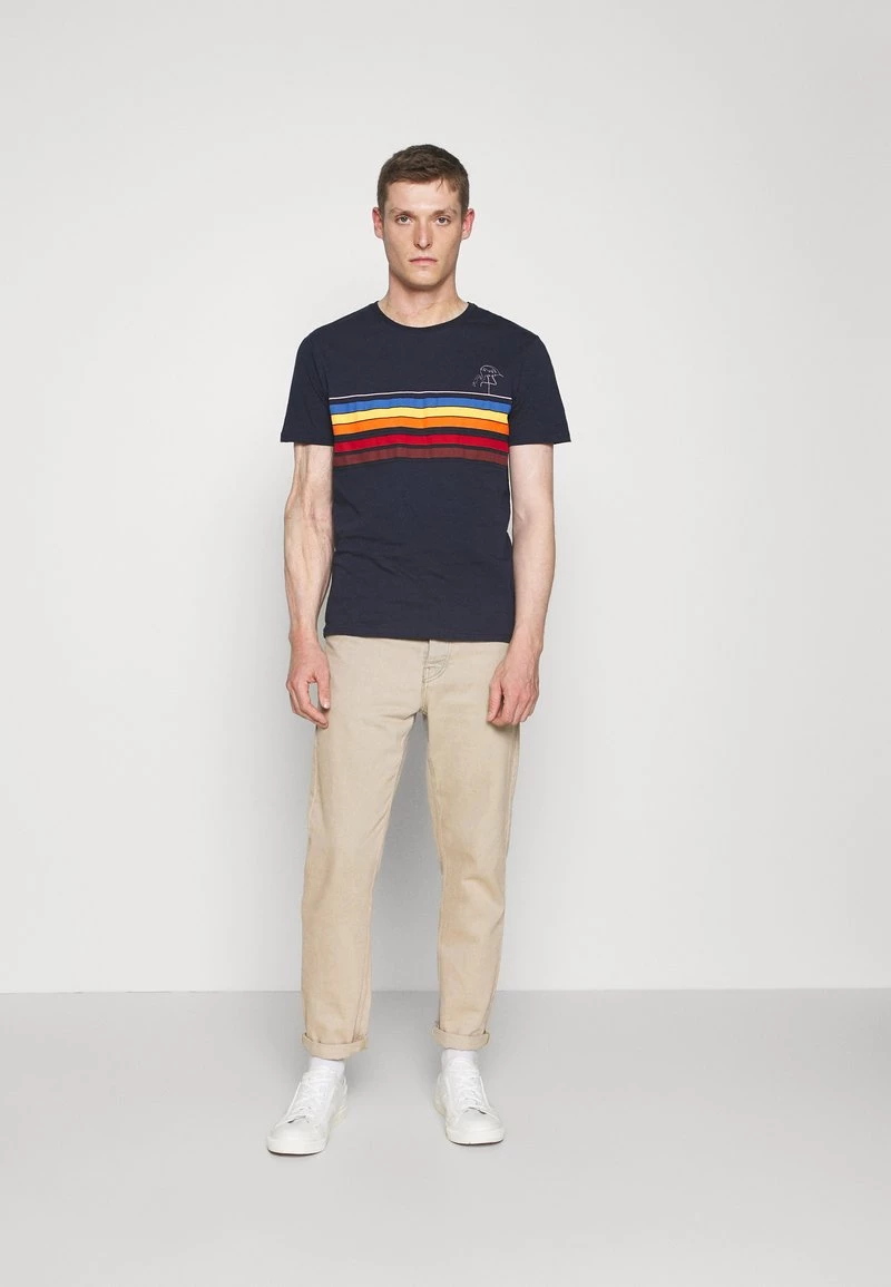 Pier One Hombre Camiseta Estampada - Dark Blue - Imagen 2