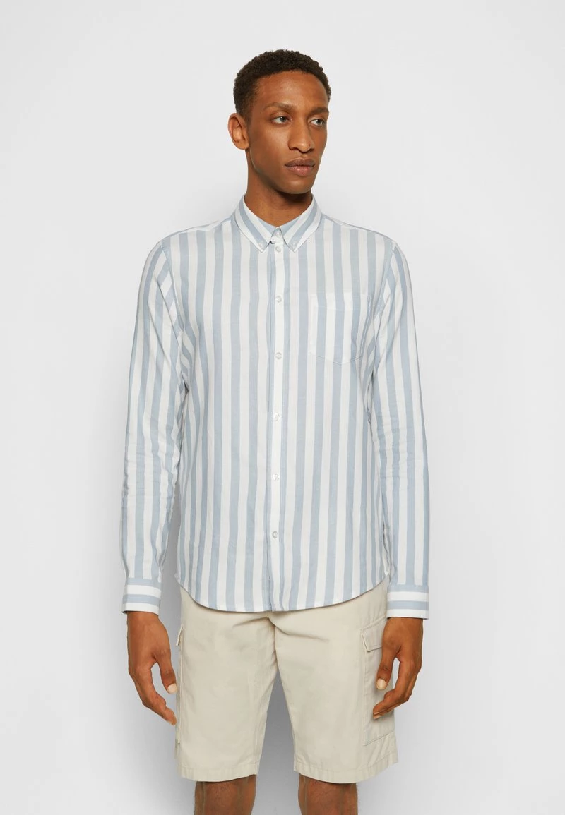 Pier One Hombre Camisa - Light Blue/white - Imagen 3