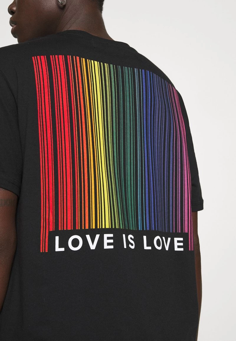 Pier One Hombre PRIDE - Camiseta Estampada - Black - Imagen 6