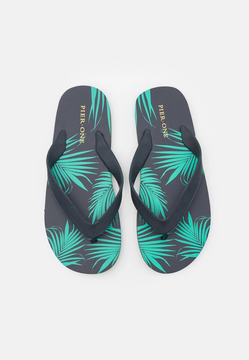 Pier One 2 PACK - Chanclas De Dedo - Dark Blue/green, Hombre - Imagen 4