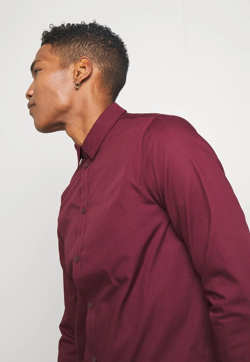 Pier One Camisa Elegante - Bordeaux, Hombre - Imagen 4