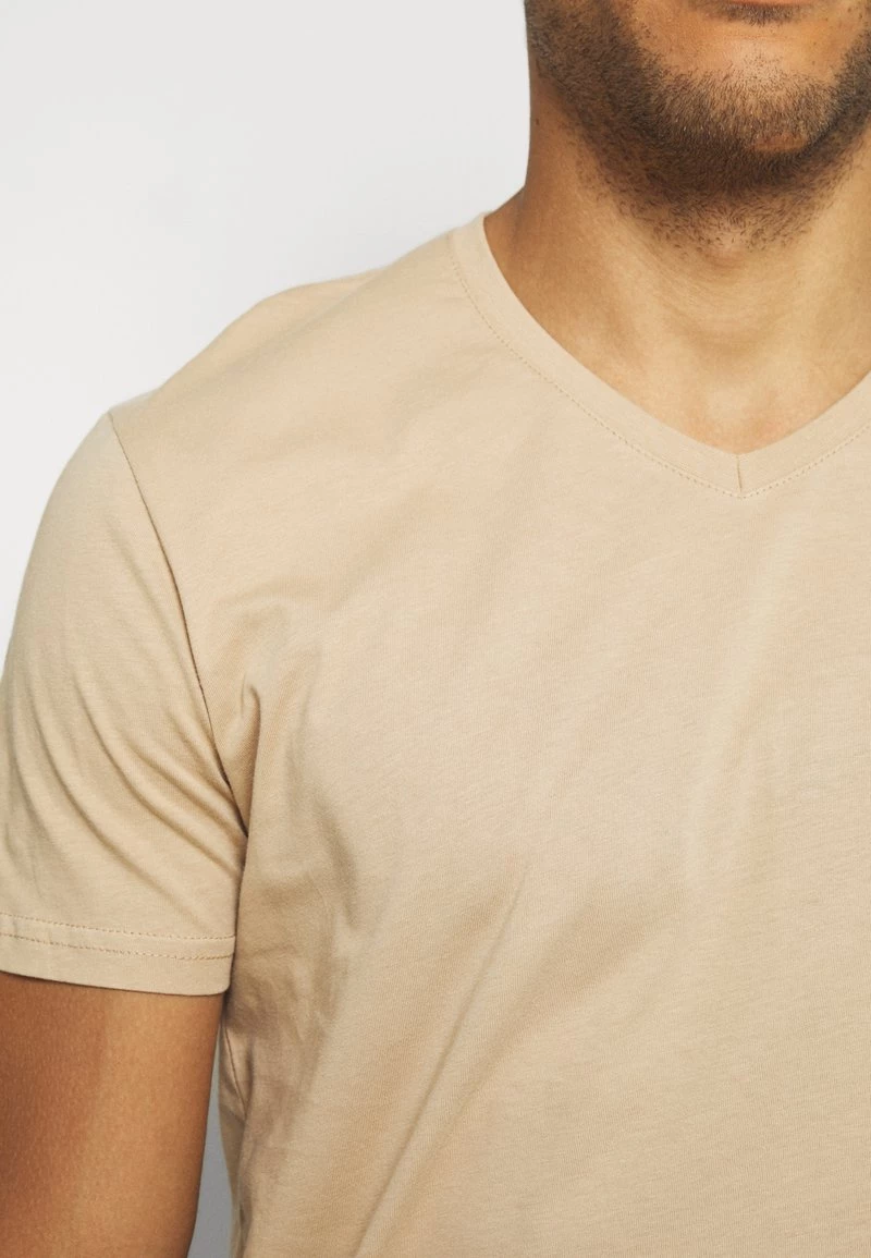 Pier One Hombre 3 PACK - Camiseta Básica - Khaki/tan/dark Blue - Imagen 8