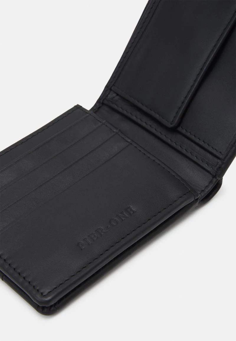Pier One Hombre LEATHER - Monedero - Black - Imagen 5