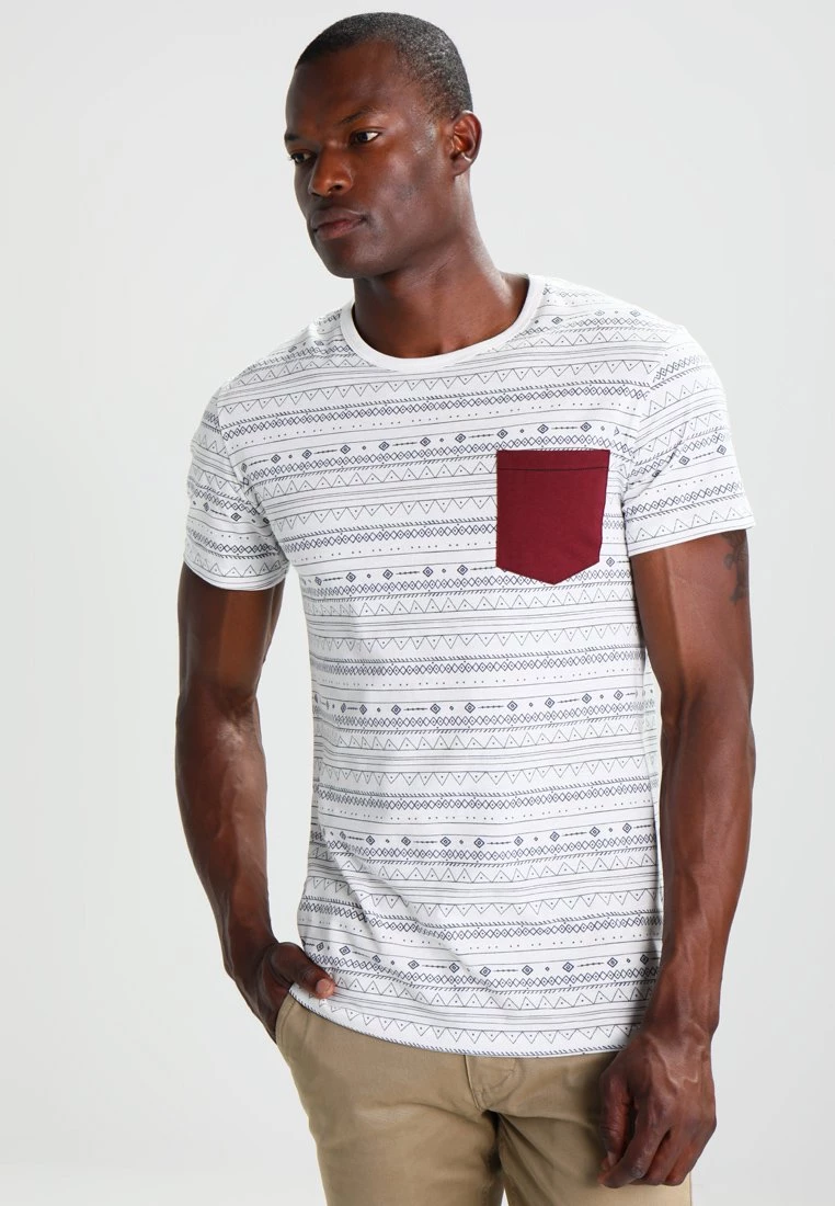 Pier One Hombre Camiseta Estampada - White