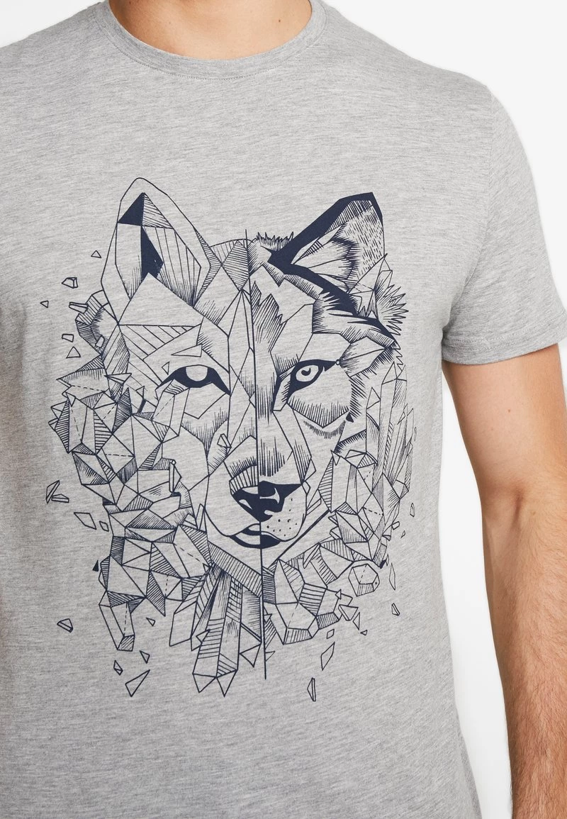 Pier One Hombre Camiseta Estampada - Mottled Grey - Imagen 6