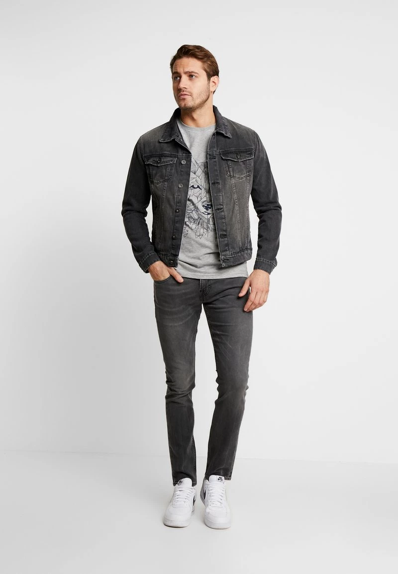 Pier One Hombre Camiseta Estampada - Mottled Grey - Imagen 2