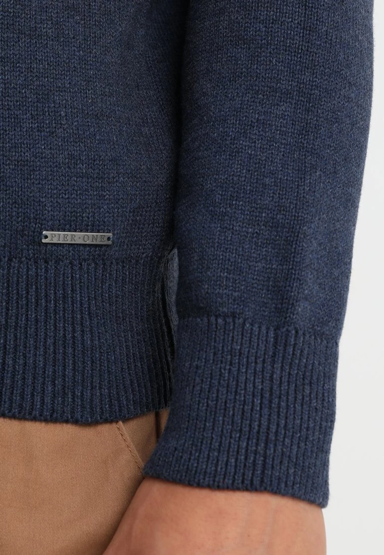 Pier One Hombre Jersey De Punto - Mottled Dark Blue - Imagen 6