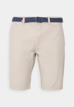 Pier One CHINOS WITH BELT - Shorts - Tan, Hombre
