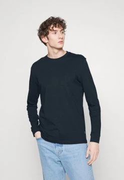 Pier One Camiseta De Manga Larga - Dark Blue, Hombre