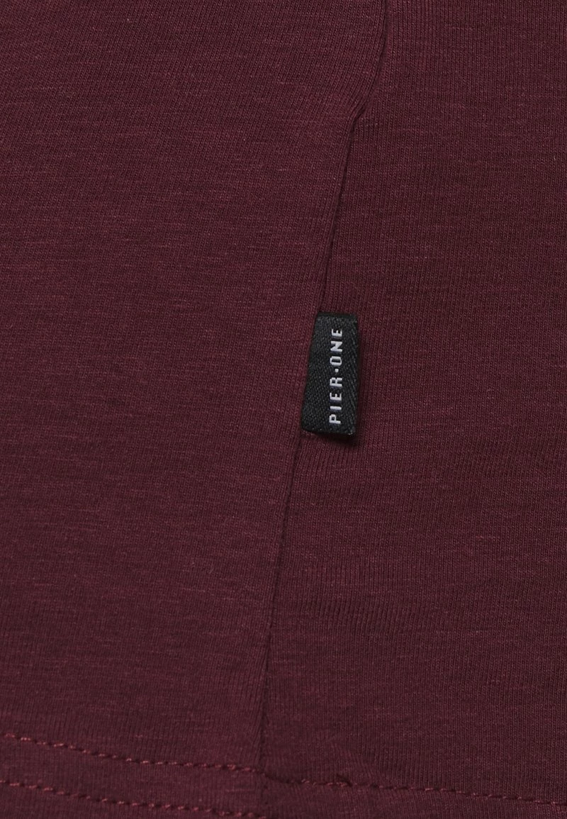 Pier One Hombre Camiseta De Manga Larga - Bordeaux - Imagen 6