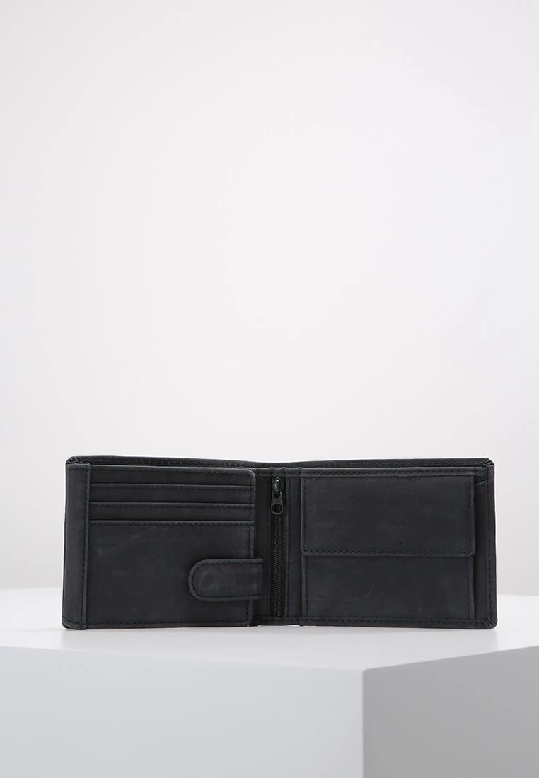 Pier One Hombre LEATHER - Monedero - Black - Imagen 5
