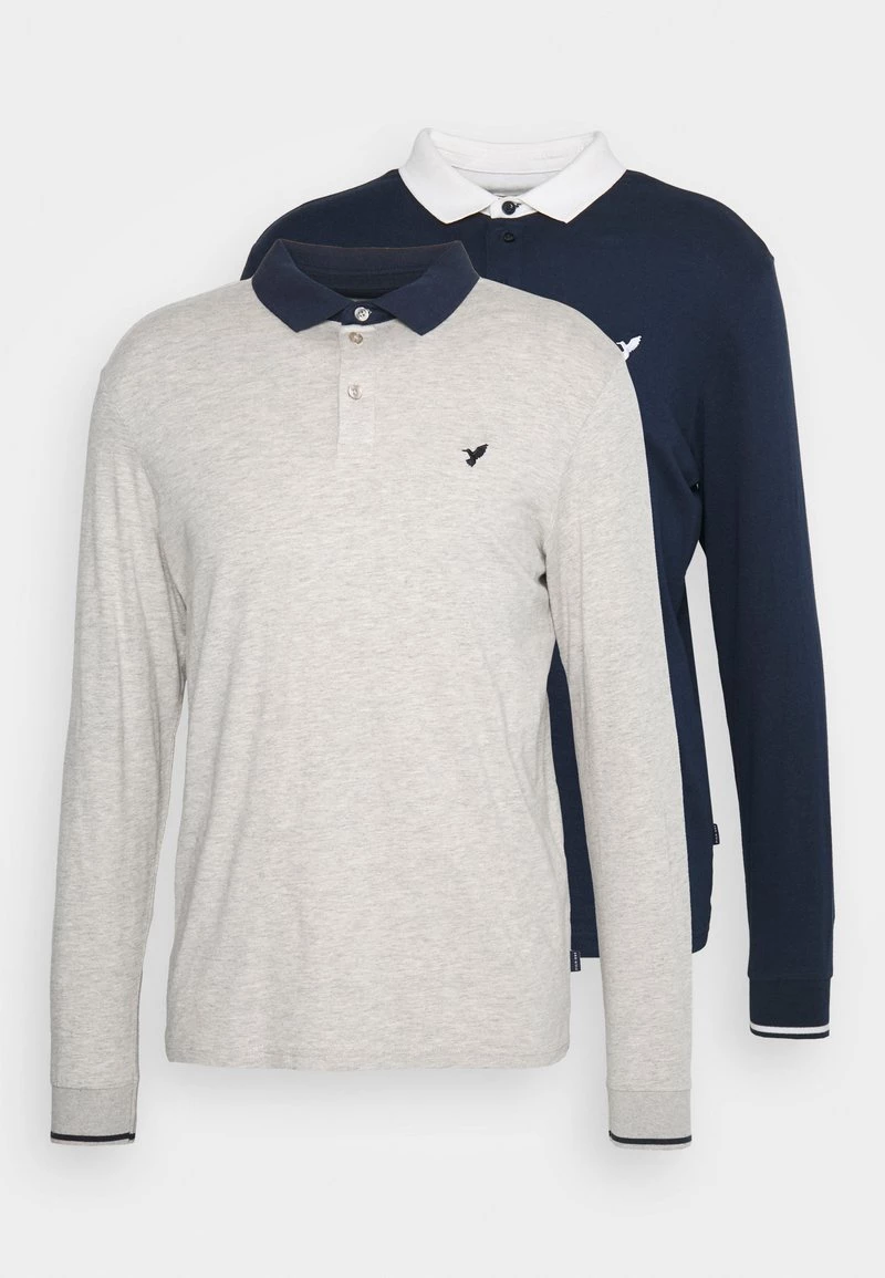 Pier One Hombre 2 PACK - Polo - Dark Blue/mottled Beige - Imagen 6