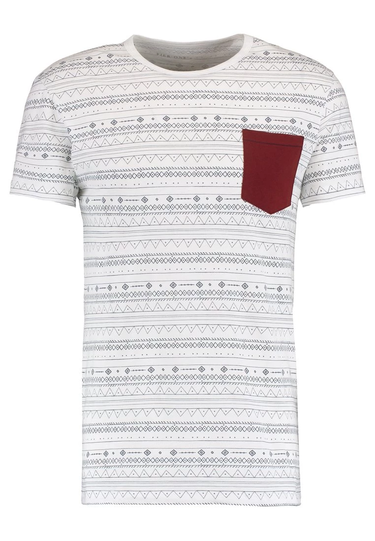 Pier One Hombre Camiseta Estampada - White - Imagen 5