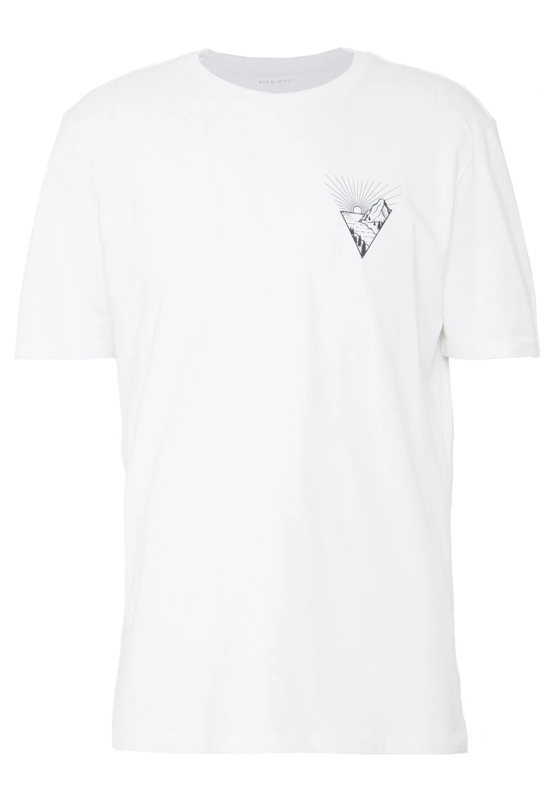 Pier One Hombre Camiseta Estampada - White - Imagen 5