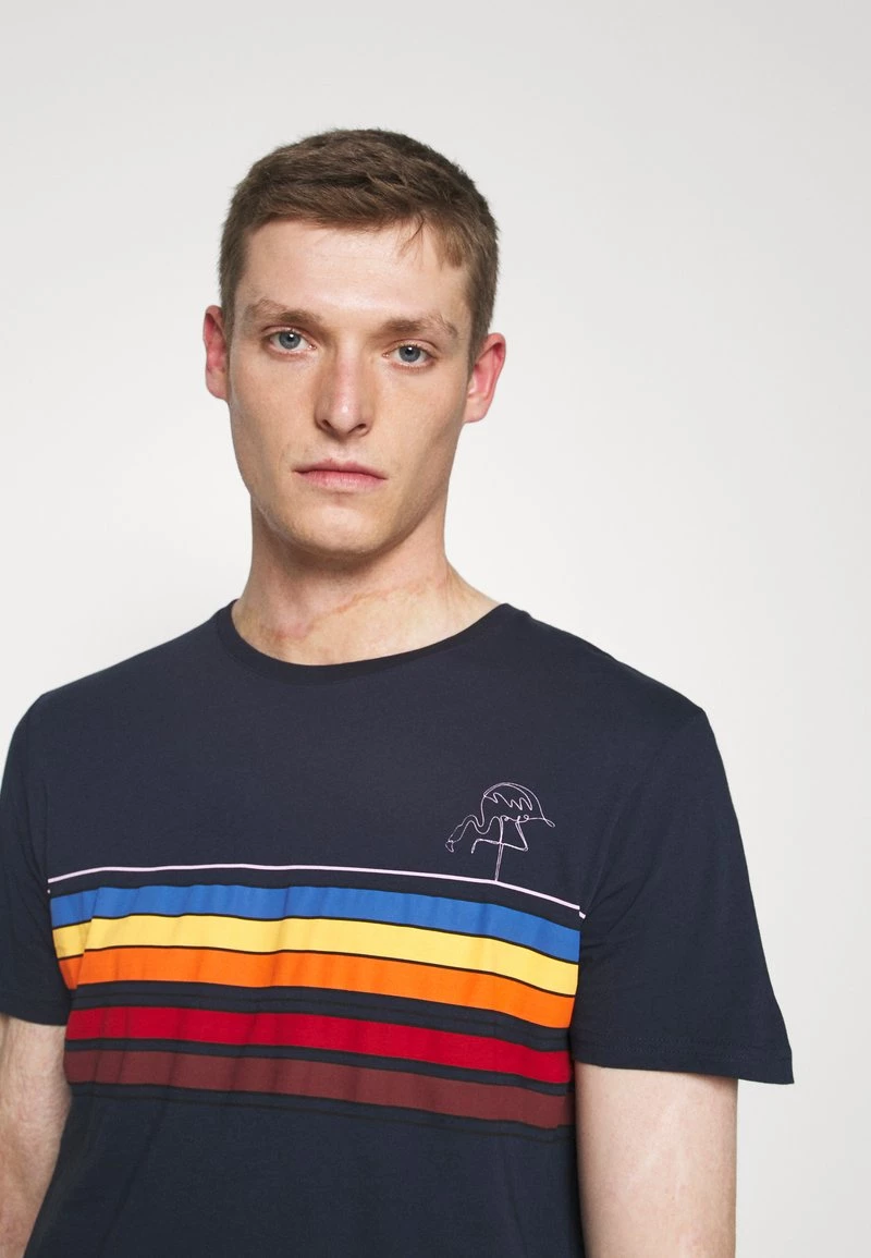 Pier One Hombre Camiseta Estampada - Dark Blue - Imagen 5