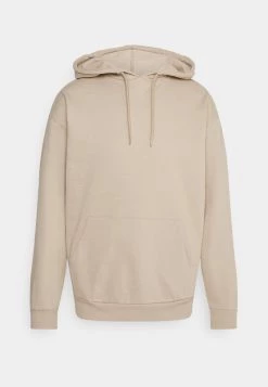 Pier One Hombre PLAIN SKATER HOODIE - Sudadera - Beige