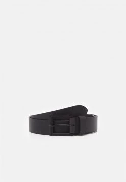 Pier One Hombre LEATHER - Cinturón - Black