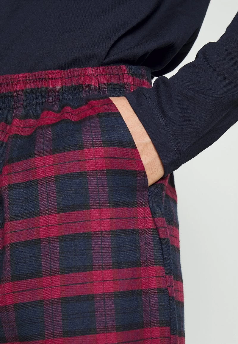 Pier One Hombre Pijama - Dark Blue/bordeaux - Imagen 6