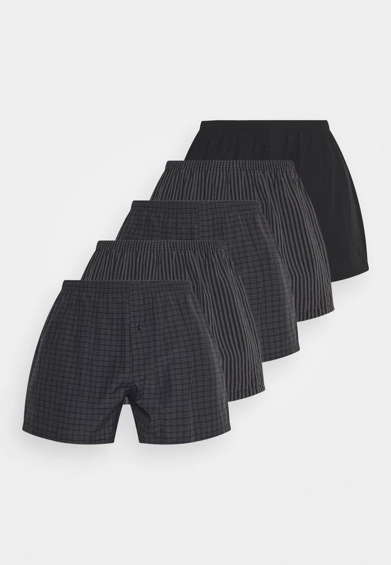 Pier One Hombre 5 PACK - Boxer - Black/dark Grey