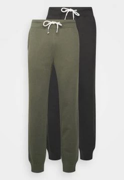 Pier One Hombre 2er PACK - Pantalones Deportivos - Olive/black