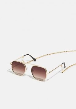 Pier One Unisexo WITH CHAIN SET UNISEX - Gafas De Sol - Brown