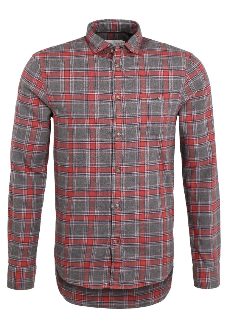 Pier One Hombre Camisa - Grey/coral - Imagen 6