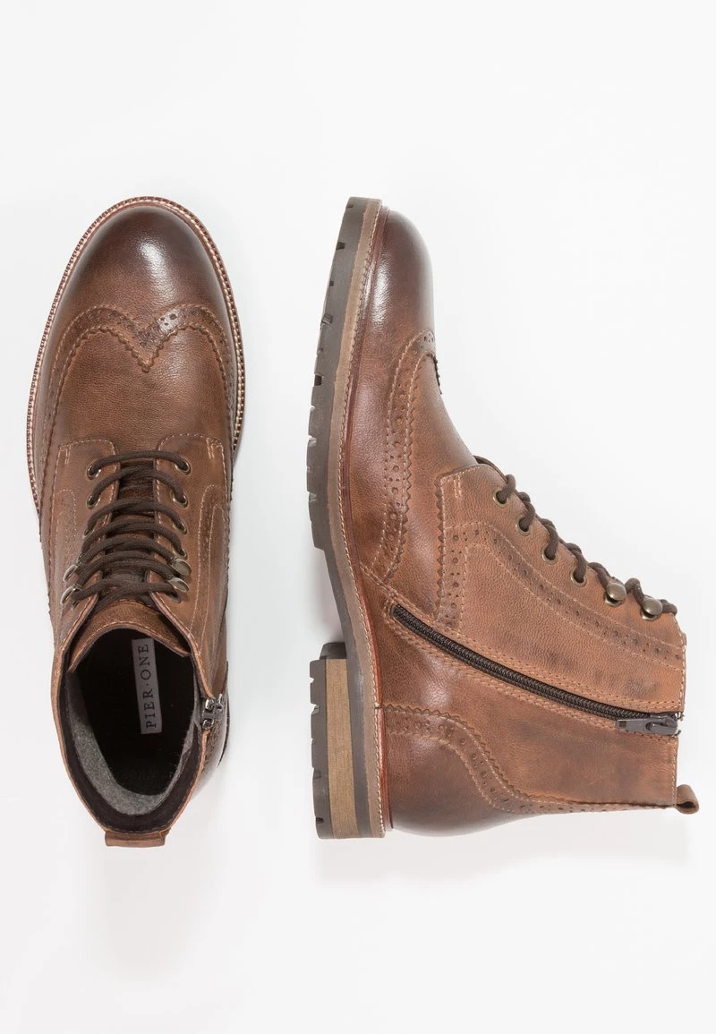 Pier One Hombre Botines Con Cordones - Cognac - Imagen 2
