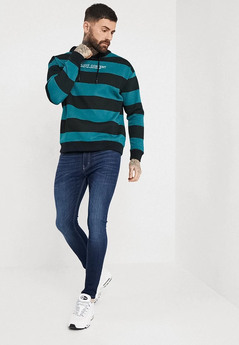 Pier One Hombre Vaqueros Pitillo - Dark-blue Denim - Imagen 2