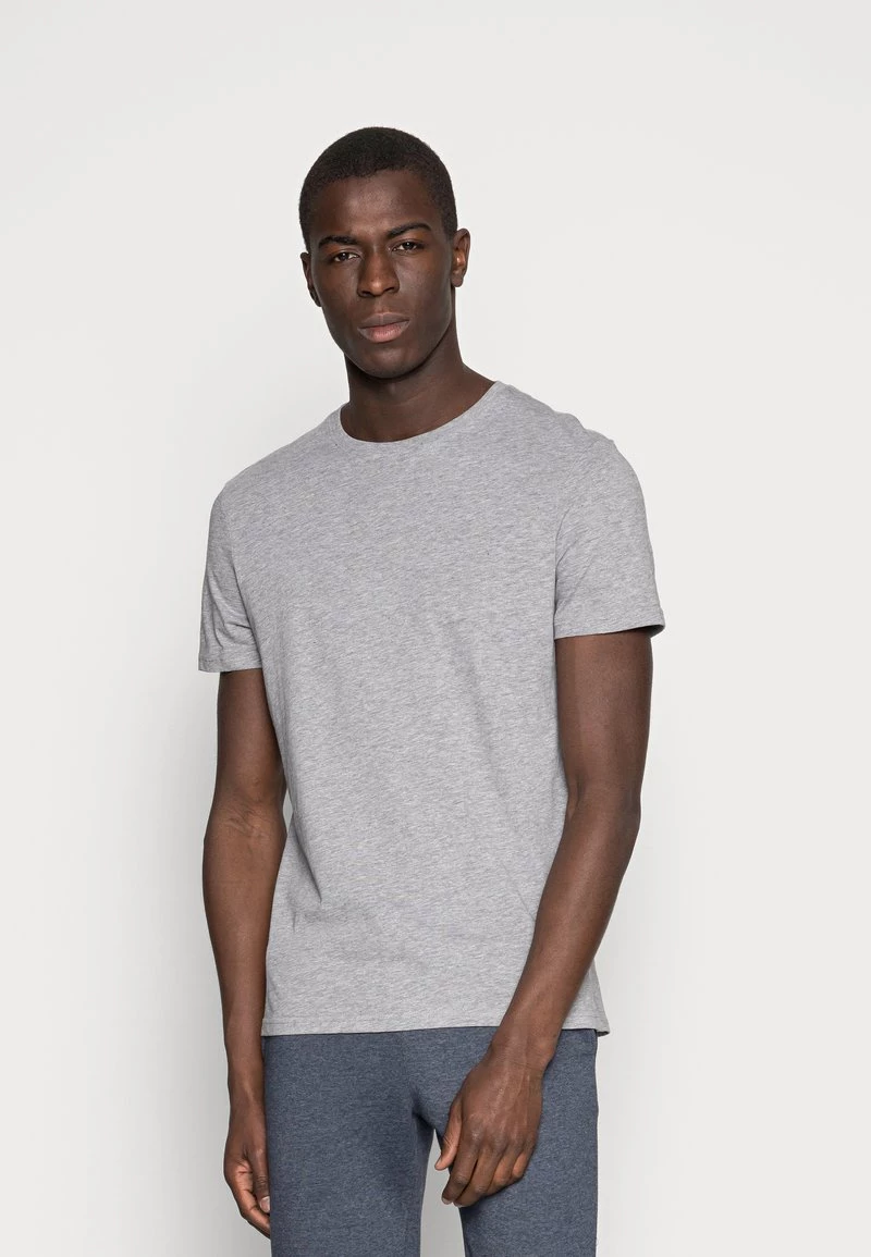 Pier One 3 PACK - Camiseta Básica - White/black/light Grey, Hombre - Imagen 4