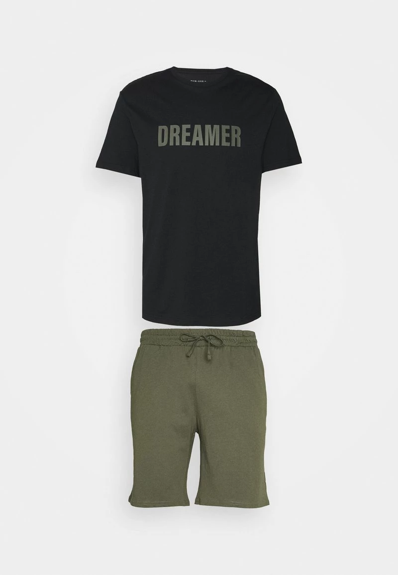 Pier One Pijama - Black/khaki, Hombre