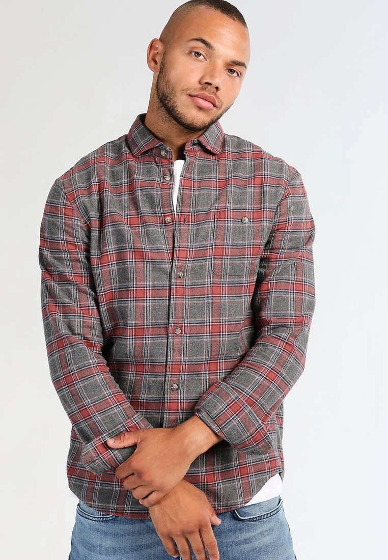 Pier One Hombre Camisa - Grey/coral