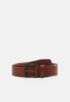 Pier One Hombre LEATHER - Cinturón - Cognac