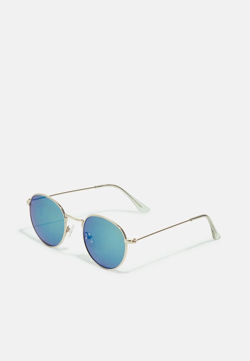 Pier One UNISEX - Gafas De Sol - Gold-coloured/blue, Unisexo