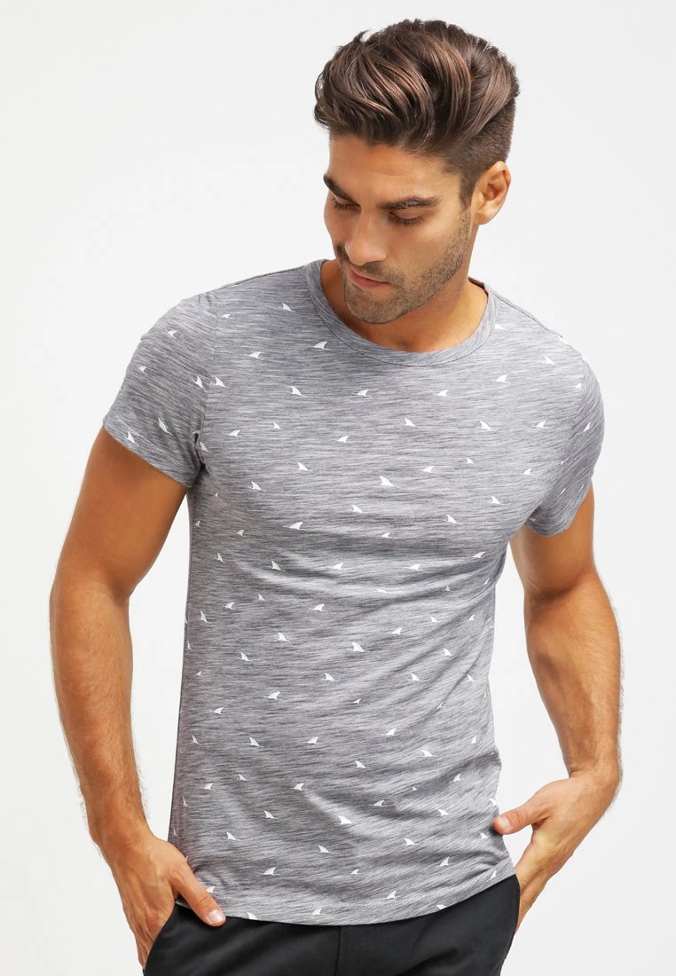 Pier One Hombre Camiseta Estampada - Dark Blue Melange