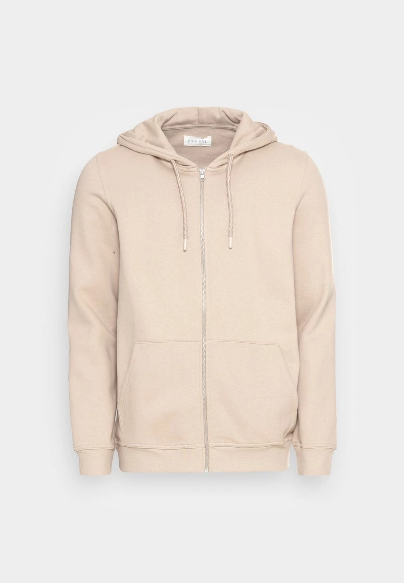 Pier One Hombre Sudadera Con Cremallera - Tan - Imagen 4