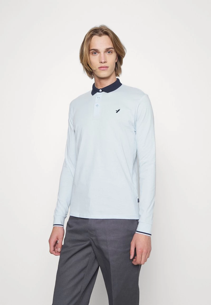 Pier One Hombre MUSCLE FIT - Polo - Light Blue