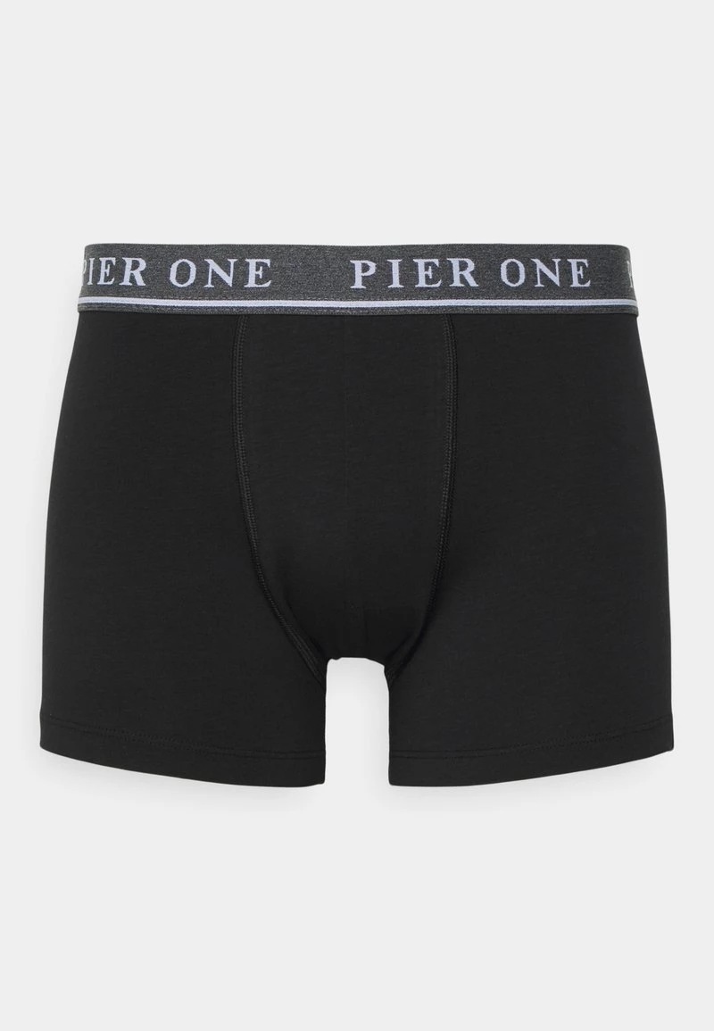 Pier One 5 PACK - Culotte - Black/mottled Dark Grey, Hombre - Imagen 2