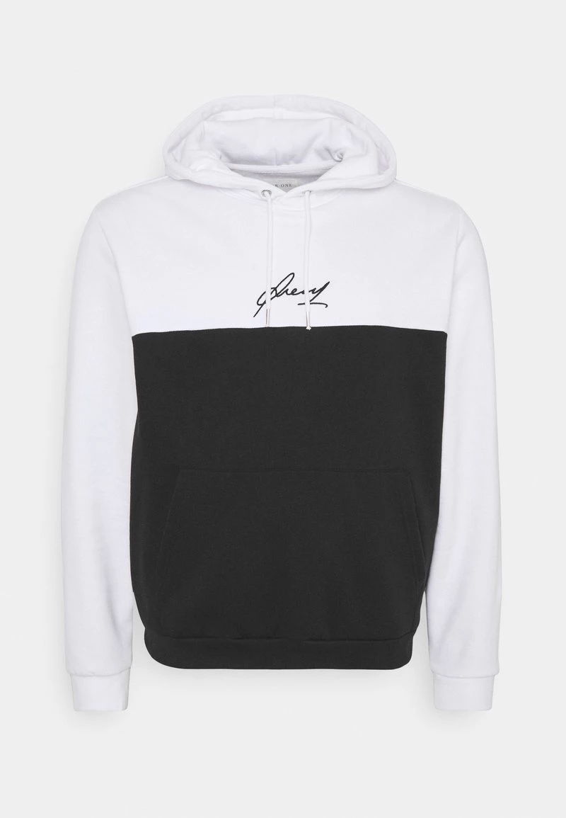 Pier One Hombre Jersey Con Capucha - Black- White - Imagen 6