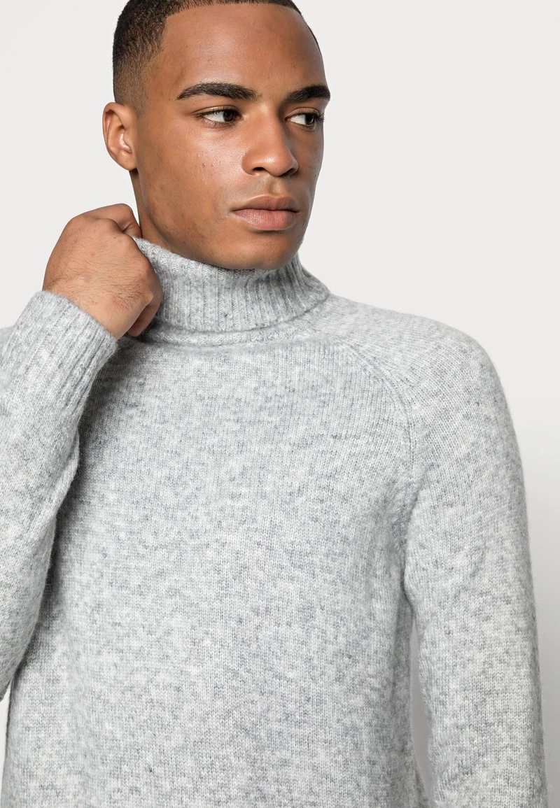 Pier One Hombre ESSENTIAL WINTER TURTLENECK / 512 - MOTTLED BLUE - Jersey De Punto - Mottled Light Grey - Imagen 5