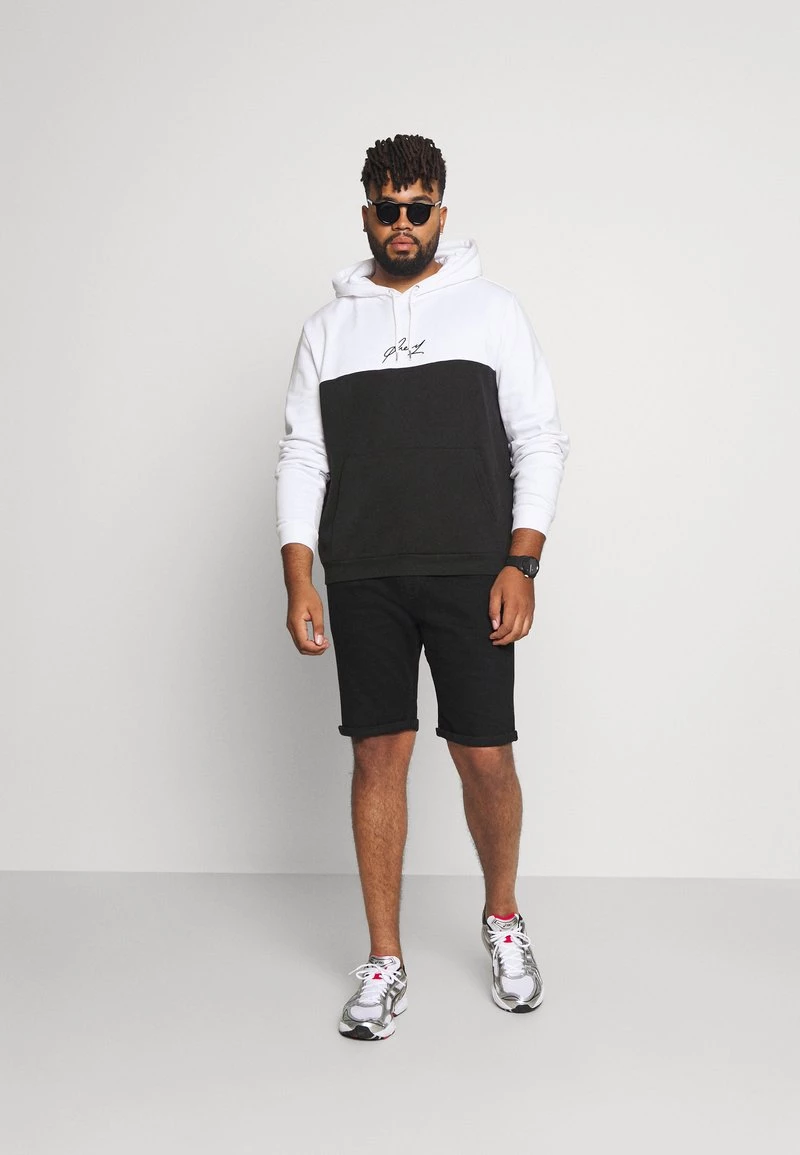 Pier One Hombre Jersey Con Capucha - Black- White - Imagen 2