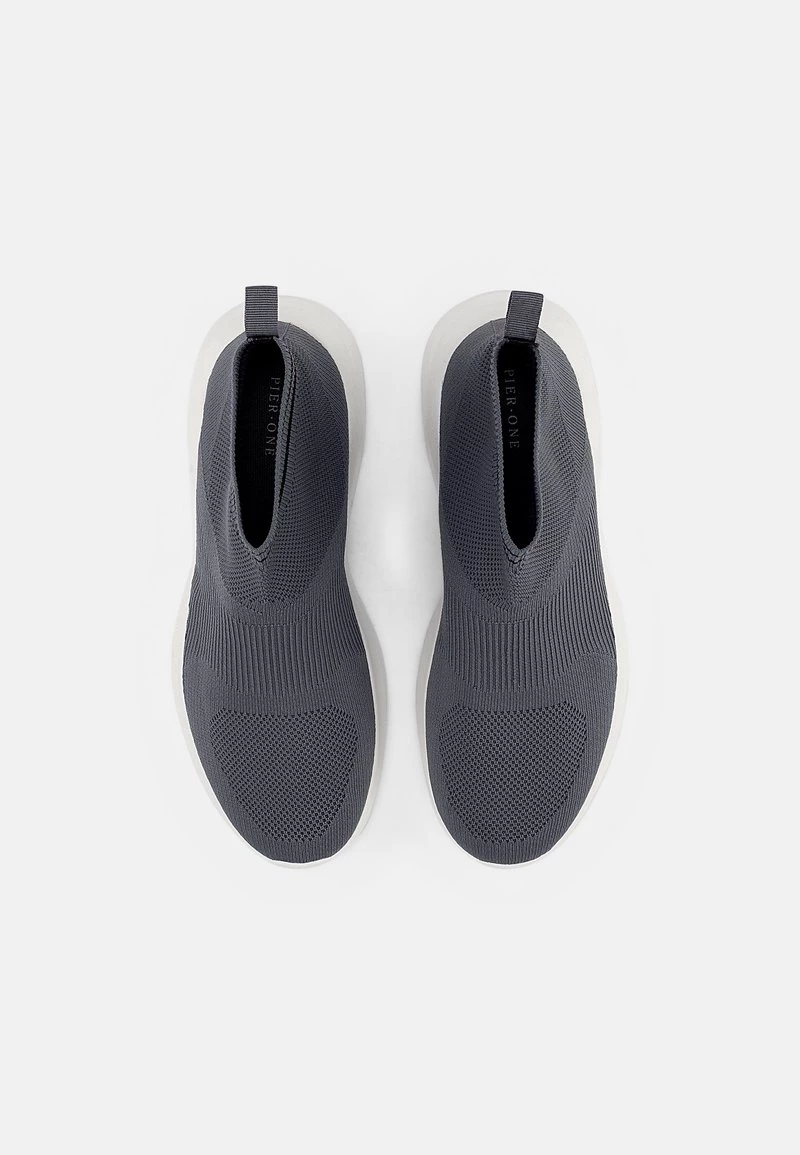 Pier One Hombre Zapatillas Altas - Grey - Imagen 4