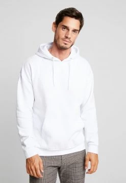 Pier One Hombre PLAIN SKATER HOODY - Jersey Con Capucha - White