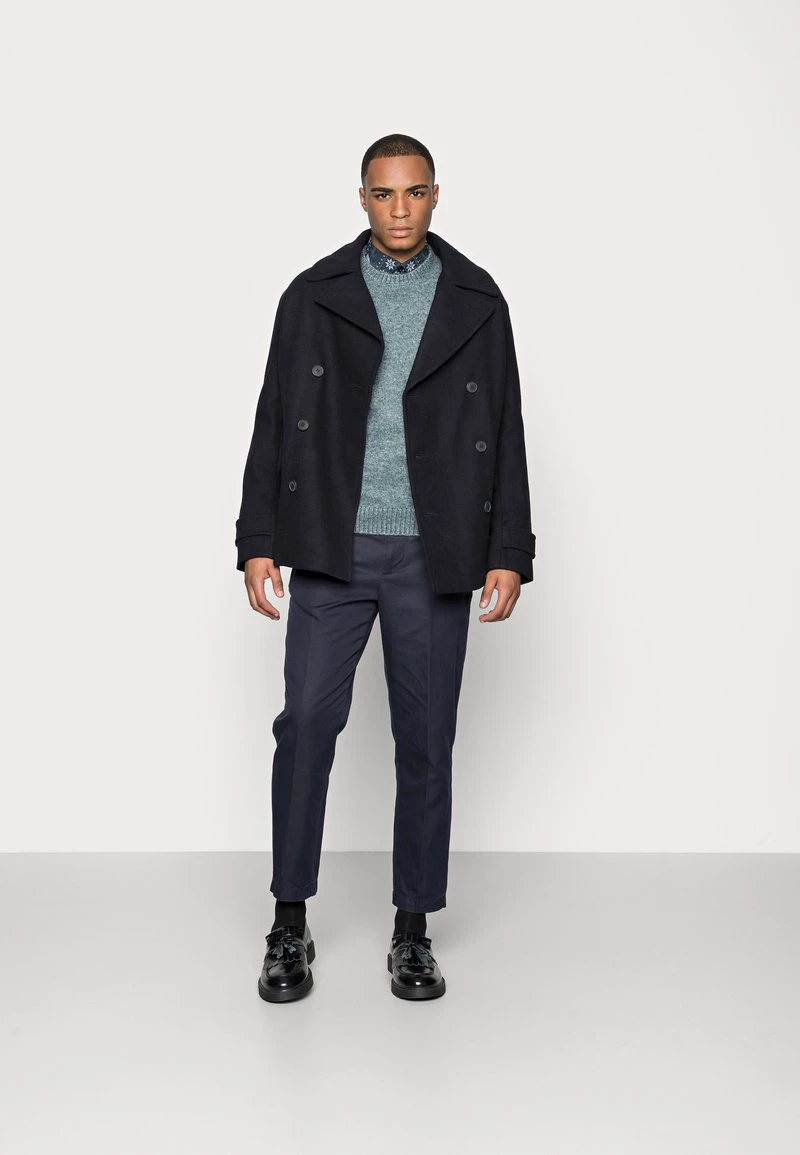 Pier One Hombre ESSENTIAL WINTER CREWNECK - Jersey De Punto - Blue/grey - Imagen 2