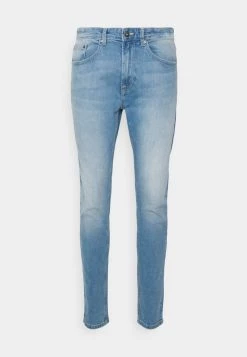 Pier One Hombre SLIM - Vaqueros Tapered - Light Blue Denim