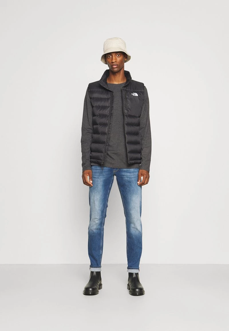 Pier One 2 PACK - Camiseta De Manga Larga - Dark Grey/black, Hombre