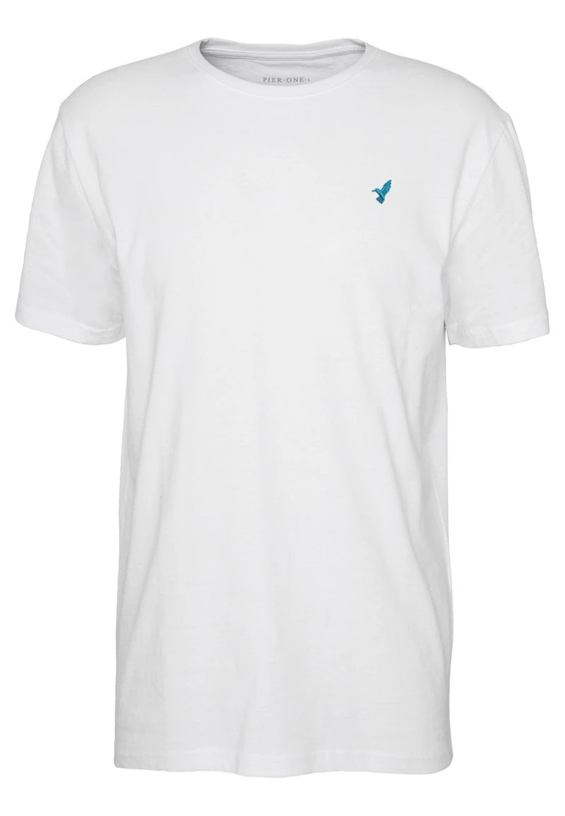 Pier One Hombre Camiseta Básica - White - Imagen 4