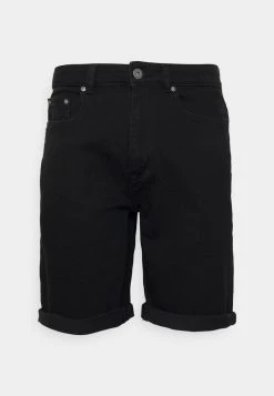 Pier One Hombre Shorts Vaqueros - Black Denim